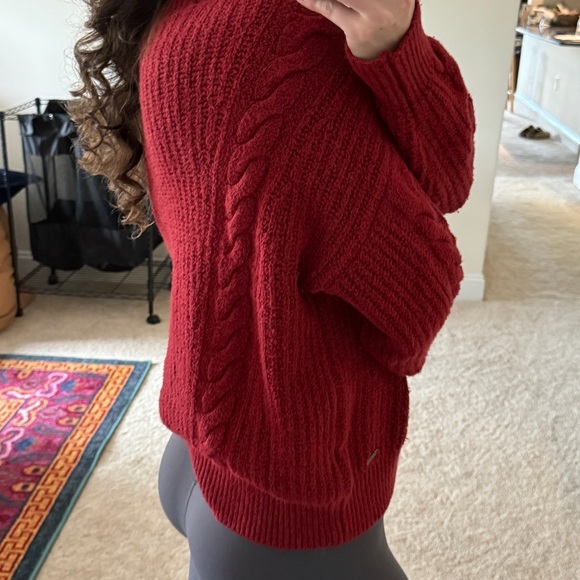 Abercrombie Cozy Red Sweater - Picture 8 of 8